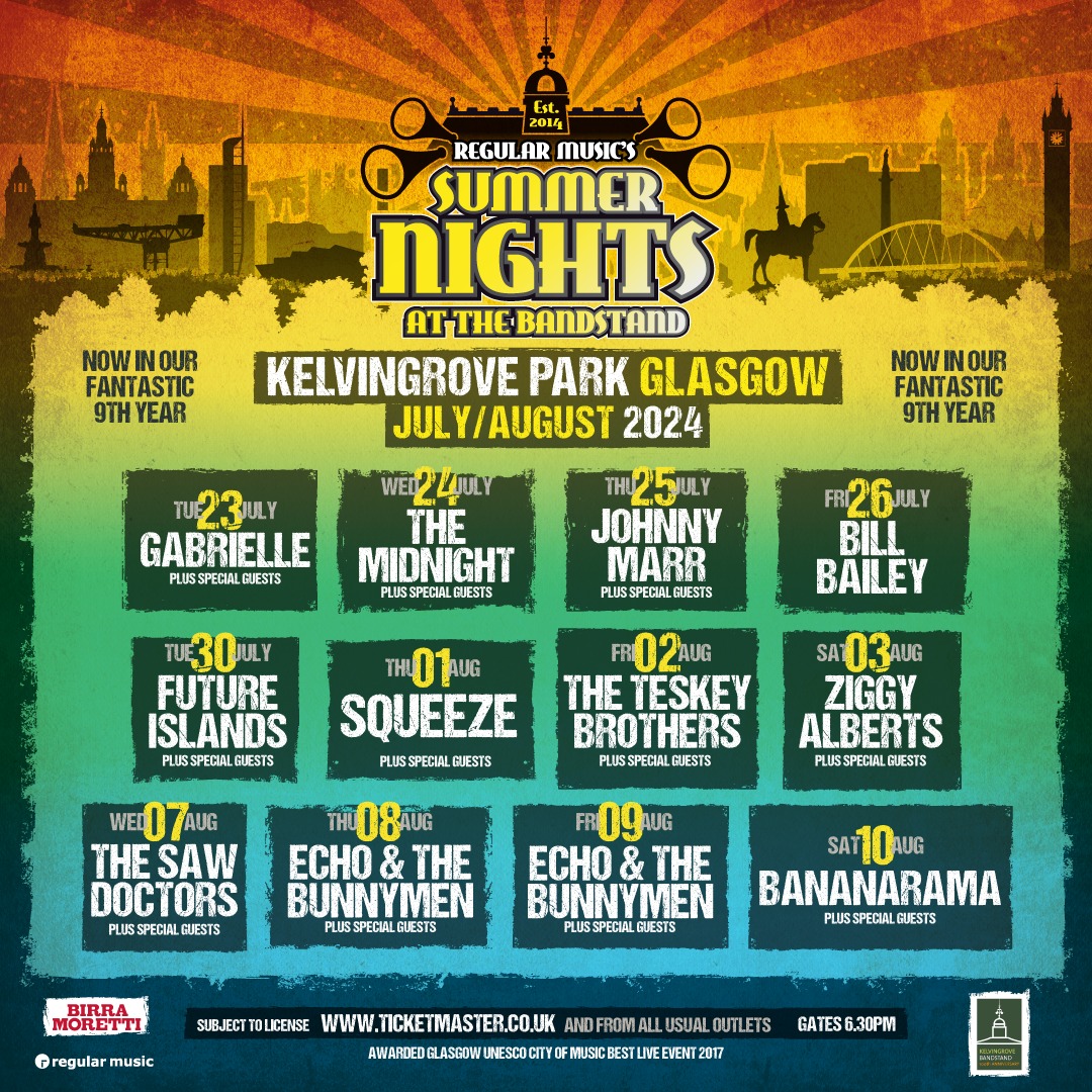 Gabrielle, Johnny Marr, Bill Bailey And More Confirmed For Glasgow's